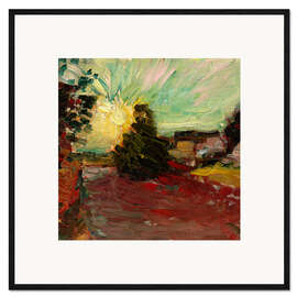 Ingelijste kunstdruk Sunset on Corsica, 1898