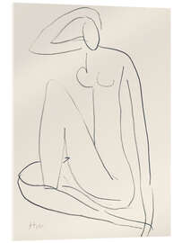 Obraz na szkle akrylowym Seated Female Figure, 1952