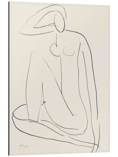 Alubild Sitzende Frauenfigur, 1952