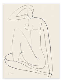 Poster Figure féminine assise, 1952