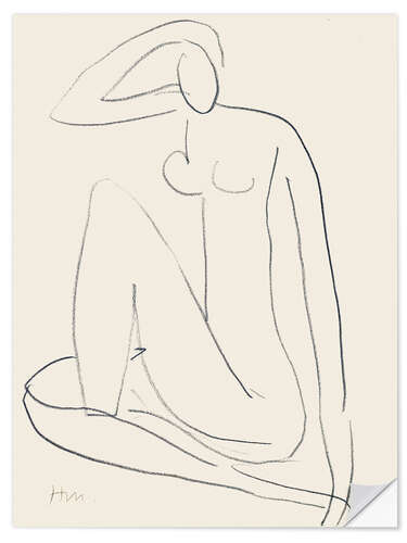 Wall sticker Seated Female Figure, 1952
