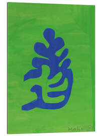 Gallery print Small Blue Arabesque on Green Background, 1951