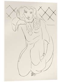 Obraz na szkle akrylowym Veiled Oriental Woman Kneeling, 1929 - Henri Matisse