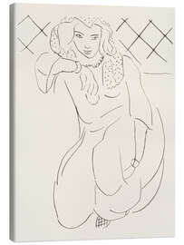 Leinwandbild Veiled Oriental Woman Kneeling, 1929 - Henri Matisse