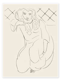 Wall print Veiled Oriental Woman Kneeling, 1929 - Henri Matisse
