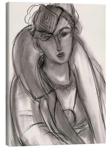 Leinwandbild Lydia (Studie für Portrait in blauer Jacke), 1935