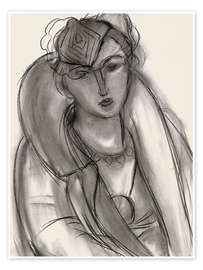 Obraz Lydia (Study for Portrait in Blue Jacket), 1935 - Henri Matisse