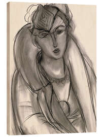 Wood print Lydia (Study for Portrait in Blue Jacket), 1935 - Henri Matisse