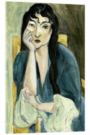 Tableau en verre acrylique Méditation (Portrait de Lorette), 1916 - Henri Matisse