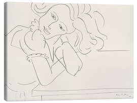 Obraz na płótnie Girl Leaning on Her Elbow, 1941 - Henri Matisse