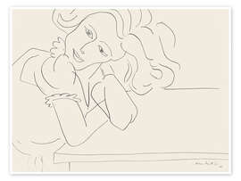 Wall print Girl Leaning on Her Elbow, 1941 - Henri Matisse