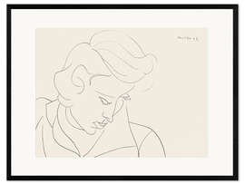 Gerahmter Kunstdruck Kopf einer Frau, 1946