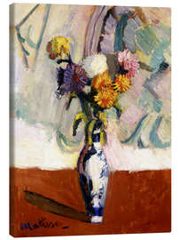 Stampa su tela Chrysanthemums in a Chinese Vase, 1902