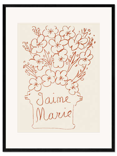 Framed art print Florilège des Amours de Ronsard, 1948 VIII