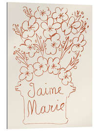 Tableau en plexi-alu Florilège des Amours de Ronsard, 1948 VIII
