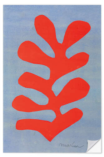 Wall sticker Red Algae on Sky Blue Background, 1952