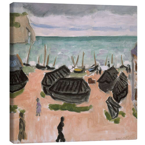 Leinwandbild Die Bootshütten in Etretat, 1920