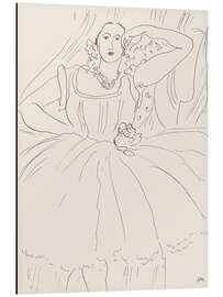 Alubild Frau im Abendkleid