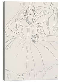 Leinwandbild Frau im Abendkleid - Henri Matisse