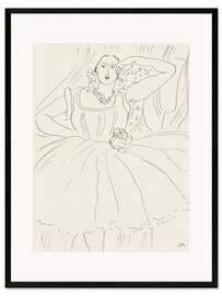 Gerahmter Kunstdruck Frau im Abendkleid