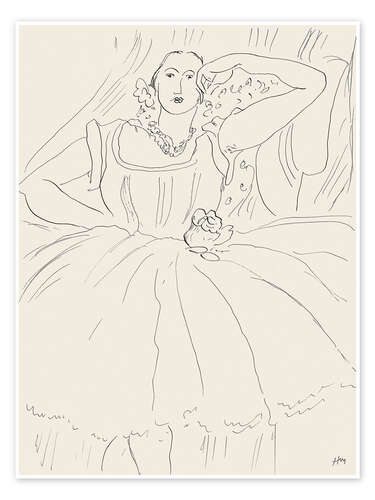 Poster Woman in evening dress