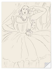 Wandsticker Frau im Abendkleid