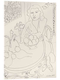 Stampa su vetro acrilico Young Woman at the Table, 1944 - Henri Matisse