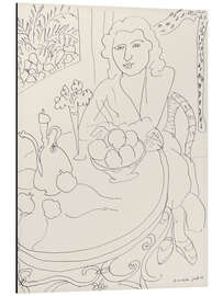 Alubild Junge Frau am Tisch, 1944