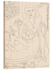Holzbild Junge Frau am Tisch, 1944 - Henri Matisse