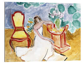 Stampa su plexi-alluminio Young Girl in a White Dress, 1941