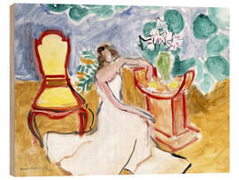 Wood print Young Girl in a White Dress, 1941