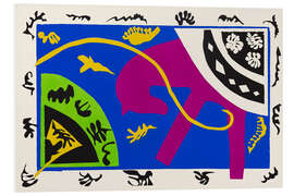 Hartschaumbild Das Pferd, die Reitschülerin und der Clown, Jazz, 1943