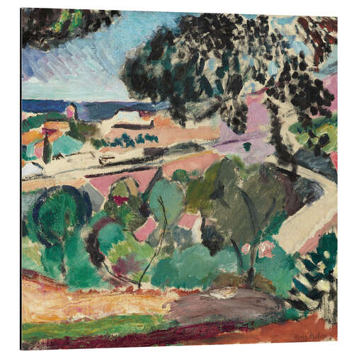 Aluminiumsbilde Landscape of Collioure, 1907