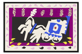 Gerahmter Kunstdruck Beerdigung von Pierrot, Jazz, 1947