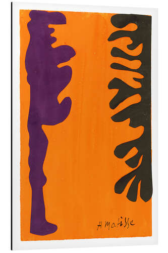 Quadro em alumínio Black and Purple Arabesques, 1947