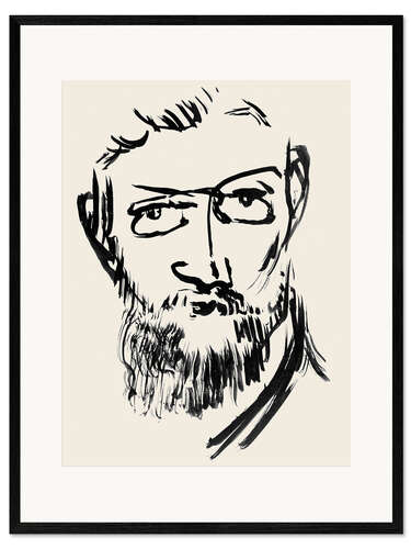 Impresión de arte enmarcada Autorretrato, hacia 1900
