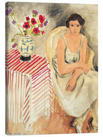 Obraz na płótnie Woman on a Chair and Carnations, 1920 - Henri Matisse