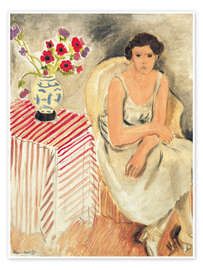 Wall print Woman on a Chair and Carnations, 1920 - Henri Matisse
