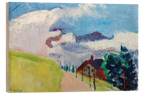 Holzbild Schweizer Landschaft, 1901