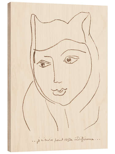 Wood print Page from Portuguese Letters, 1946