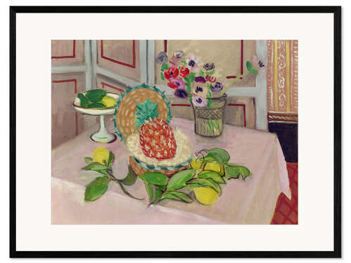 Inramat konsttryck Pineapples and Lemons, 1925