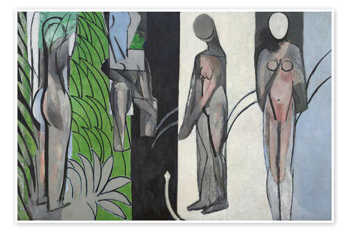 Poster Bathers at a River, 1910