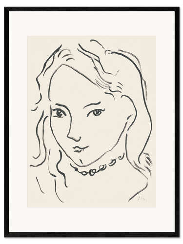 Impression artistique encadrée Portrait de Marguerite, 1907