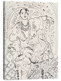 Leinwandbild Odaliske mit blumigem Hintergrund, 1926