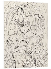Foam board print Odalisque with a floral background, 1926