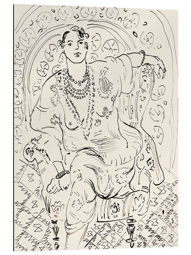 Galleriprint Odalisque with a floral background, 1926
