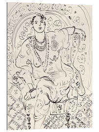 Galleriprint Odalisque with a floral background, 1926