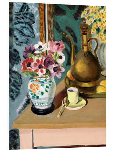 Stampa su PVC Still Life, Flowers and a Cup, 1924