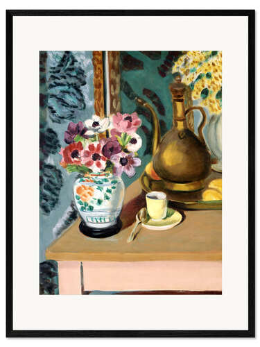 Framed art print Still Life, Flowers and a Cup, 1924