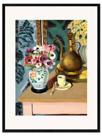 Impresión de arte enmarcada Still Life, Flowers and a Cup, 1924